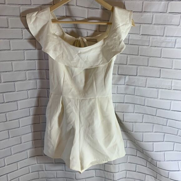 OML/Urban Outfitters Off-Shoulder Romper Sz XS - Picture 2 of 5